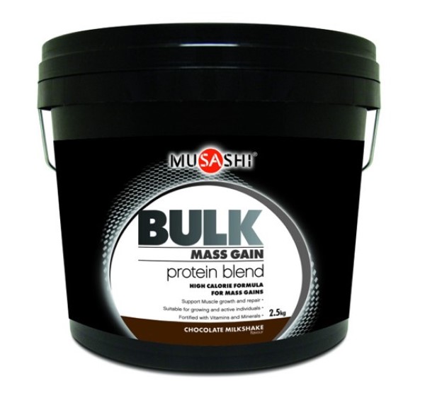 Musashi Proteina Bulk Mass Gain Whey Protein 5 Lbs Chocolate