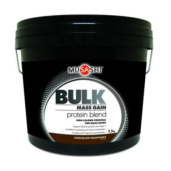 Musashi Proteina Bulk Mass Gain Whey Protein 5 Lbs Chocolate