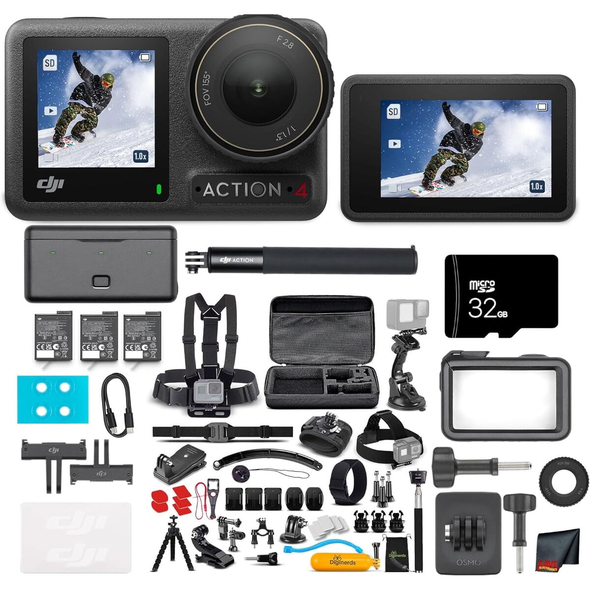 Camara Dji Osmo Action 4 Adventure Combo 4k Kit Impermeable