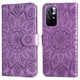 thumbnail image 1 of Funda tipo cartera FOXDOCK para Xiaomi Poco M4 Pro 5G , diseño girasol en relieve, cuero PU, cierre magnético, soporte y tarjetero, 1 of 5