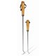 thumbnail image 1 of Set de volteadores de alimentos Jaccard PigTail con mango de madera dura y acero inoxidable, 1 of 6