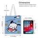 thumbnail image 5 of Pochacco Bolso de tela con estampado de lienzo para mujer, bolsa de compras reutilizable y estética, con cremallera interior, regalo para mujer, 35 × 40 cm., 5 of 6