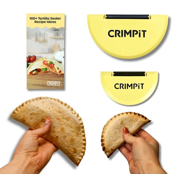 Selladores de tortillas CrimpIt grandes y pequeños y libro de recetas sin BPA