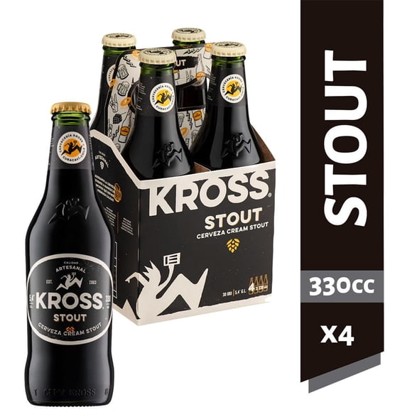 Cerveza Cream Stout 5,4° Pack 4 Botella, 330 ml