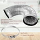 thumbnail image 5 of Gaine Ventilation en Aluminium, Tuyau d'evacuation en Aluminium pour Hotte Aspirante/Sécheuse, Tuyau d'evacuation Flexible avec 2 Colliers de Serrage en Acier et Tuyau d'evacuation d'air (⌀100mm x 3m), 5 of 5