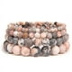 thumbnail image 2 of Gorgeous Matte Natural Pink Zebra Jasper Stone Bracelet - Perfect for Yoga, Meditation, Relaxation & Anxiety Relief - A Perfect Gift for Women & Couples!, 2 of 5