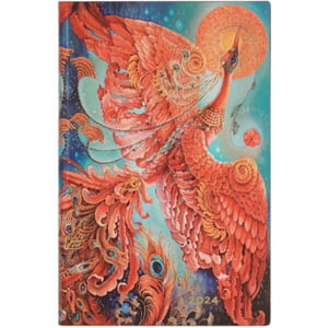 Paperblanks - Agenda 2024 Pajaros De Fuego, T.Flexible, Vista Semanal, Maxi