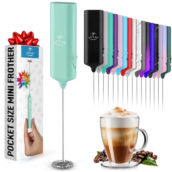 Batidora portátil para bebidas Milk Frother Zulay Mini & Mighty, color menta