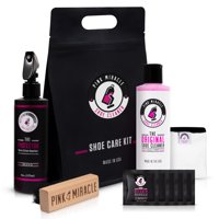 Kit De Cuidado De Zapatos Pink Miracle, Limpiador De Zapatos Con Cepillo, 240 Ml O Más