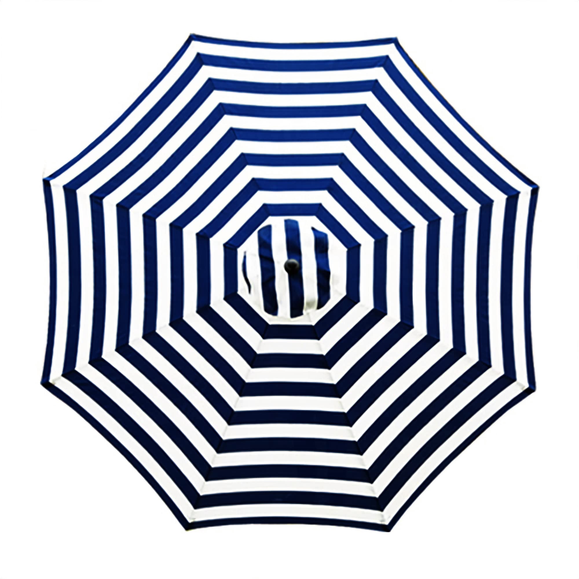 Toldo De Repuesto Sunnyglade Para Sombrilla De Patio De 9 Pies Con 8 Varillas Azul Y Blanco