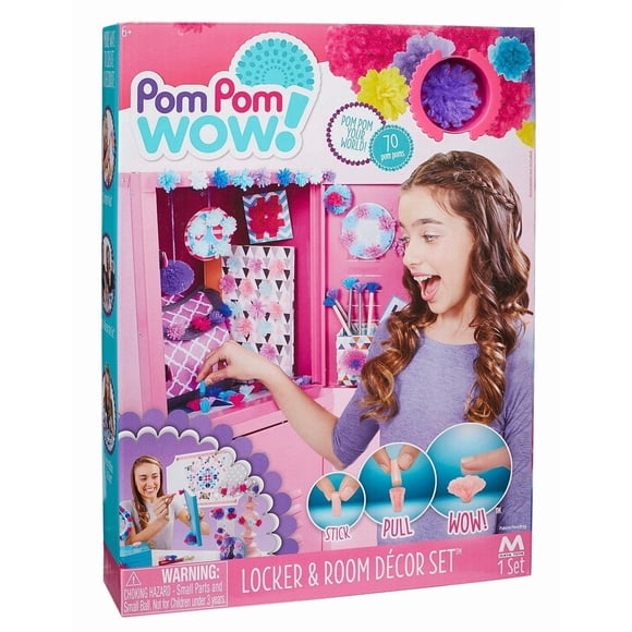 Set de decoración para casillero y habitación Pom Pom Wow de Maya Toys, 70 piezas