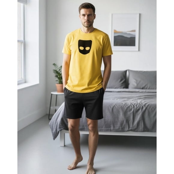 Pijama Hombre Estampado Mask amarillo M
