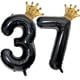 thumbnail image 1 of Globo Florisland para 37 cumpleaños, número 37, negro, con corona dorada, 1 of 7