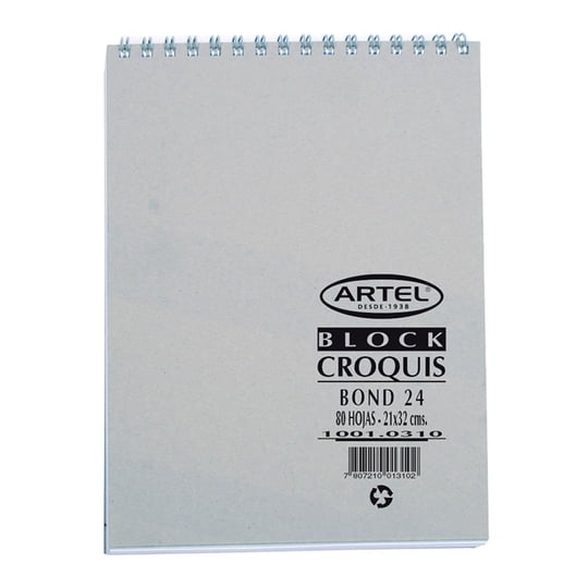 Croquera Bond 24 21x32cm 80 Hojas 1 Un Artel
