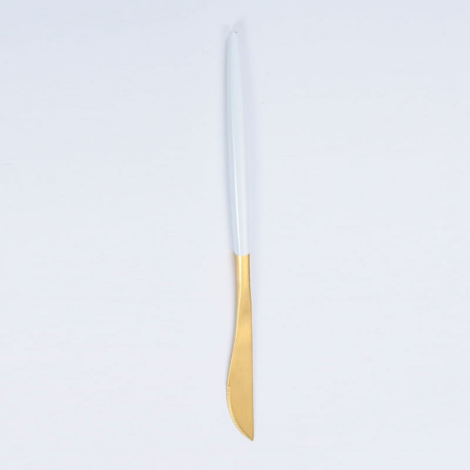 Xmhytop 4 Piezas Cubiertos De, Utensilios De Cocina Y Cubiertos Cotidianos,cuchillo De Mesa,gond Blanco