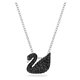 thumbnail image 1 of Collar con colgante de cisne de Swarovski con pavé de cristal negro, 1 of 4