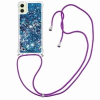 Funda Foxdock Para Samsung Galaxy A07 Con Cuerda Ajustable, Brillo Líquido, Protección Antigolpes Y Lente – Ideal Para Regalo