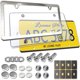 thumbnail image 1 of BGGTMO License Plate Cover Frame Clear Protector Chrome C, 1 of 3