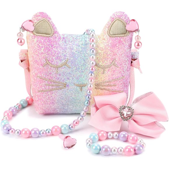 Mibasies bolso para niñas con diseño de gato y accesorios de fantasía