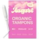 thumbnail image 1 of Tampones August Regular, paquete de 24 unidades, 100% algodón orgánico, 1 of 7