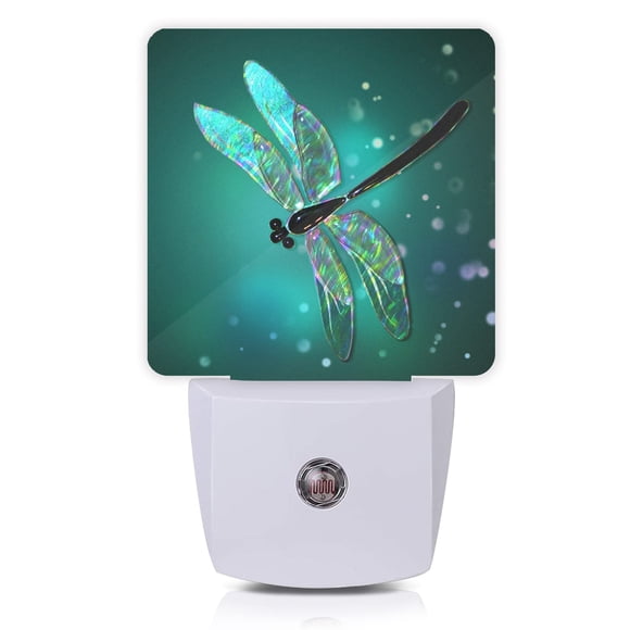 Luz nocturna Peaskly Dragonfly Fantasy Green del anochecer al amanecer, 0,5 W