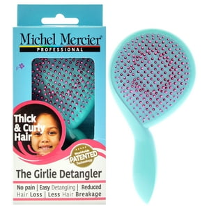 Michel Mercier - The Girlie Cepillo Para Desenredar Cabello Grueso Y Rizado - Rosa Turquesa De Para Mujer - 1 Cepillo Para El Cabello