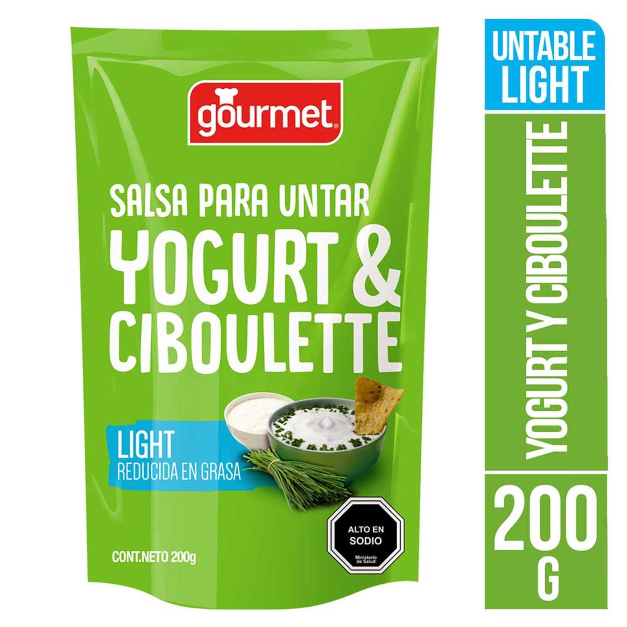 Salsa De Yogurt Ciboulette Light Doypack 200 g Gourmet