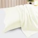 thumbnail image 4 of PiccoCasa Funda de Almohada de Satén Juego de 2 Fundas de Almohada de Satén Sedoso Estándar/Reina Blanco Crema, 4 of 7
