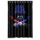thumbnail image 1 of Cortina de ducha con diseño de sable de luz de Star Wars Darth Vader FX, máscara negra, juego de cortinas de baño con ganchos, tamaño 48 x 72 pulgadas, 1 of 3