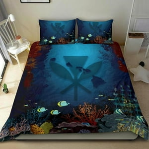 Milsleep - Juego De Cama Polinesio - Hawaii Juego De Funda Nórdica Bajo El Mar