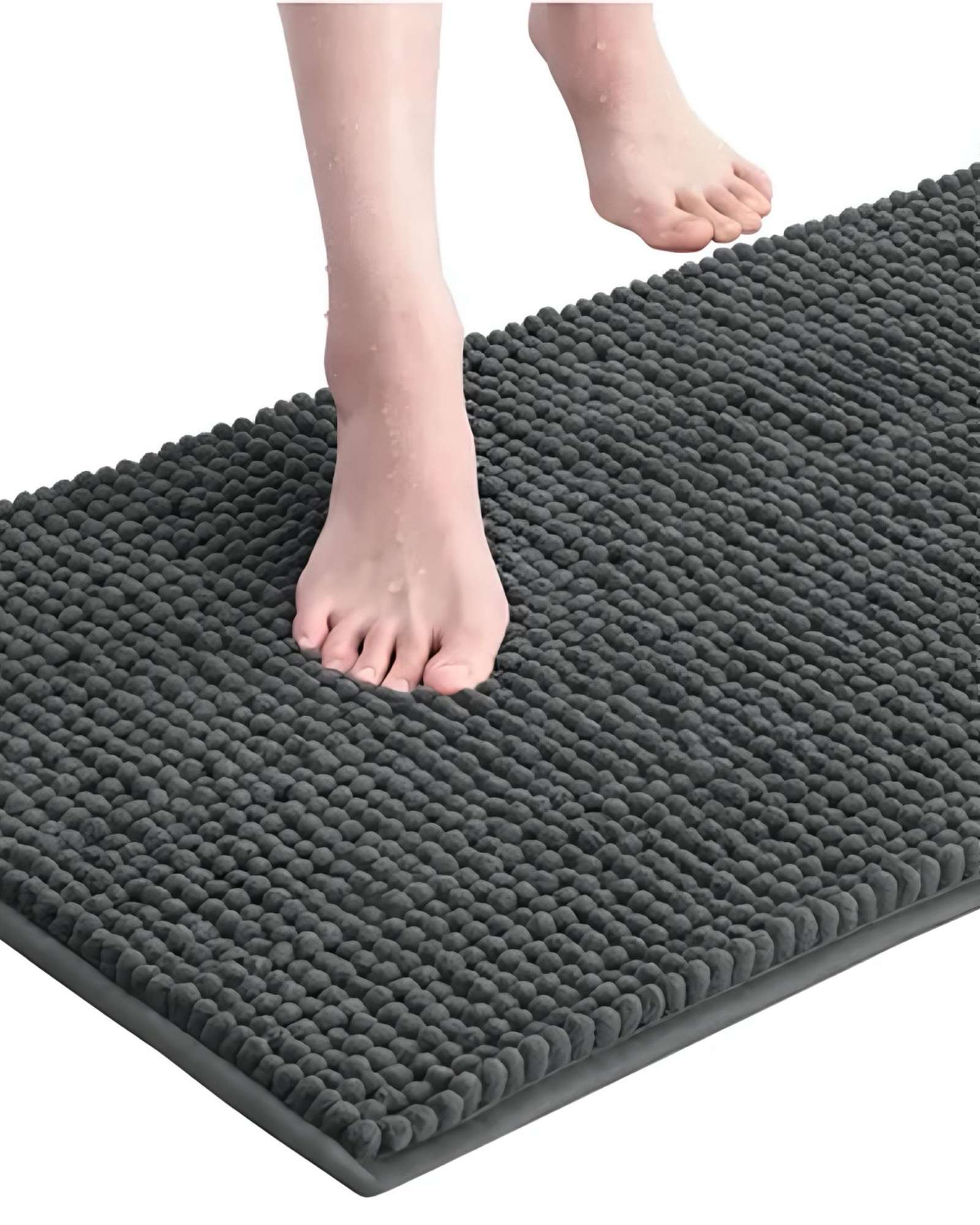 Genérico - Alfombra De Baño Grafito Delgada 40X60 Cm