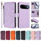 thumbnail image 3 of Funda Cartera Mariposa para [Google Pixel 11] con Soporte y Cremallera Morado claro, 3 of 6