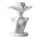 thumbnail image 2 of Estatuas De Jarrón De Flores De Cabeza Humana Con Estilo Nórdico Blanco 18x16x23cm, 2 of 3
