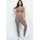 thumbnail image 1 of Conjunto de Top Corto y Leggings Acanalados, 1 of 2