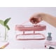thumbnail image 4 of Bolsa de maquillaje con cremallera, impermeable, portátil, para viaje, 2 unidades, rosa y verde, 4 of 7