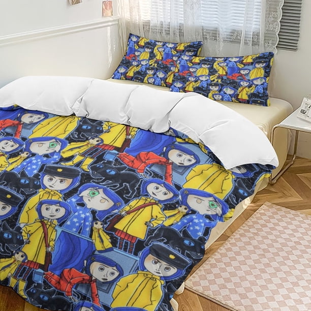 Many Coraline Comforter Set Soft 3 Pcs Twin Bedding Sets Thicken for All Season