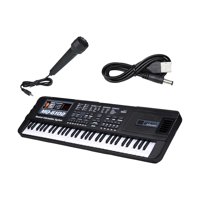 Magideal - Piano Electrónico De 61 Teclas, Ayuda Práctica Para La Enseñanza Con Micrófono, Multifuncional Para Espectáculos De Escenario, Adolescentes Y Principi