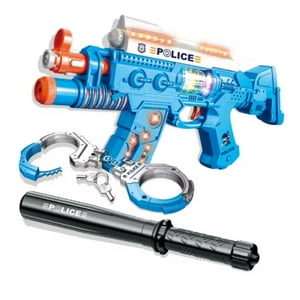 Total Upgrate - Juguete Set De Policia Luces Y Sonidos 3 En 1 Infantil