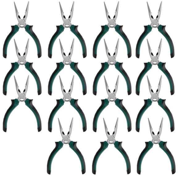 Pinzas SINJEUN de punta fina 15 cm, cortaalambres, paquete de 15