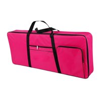 Bothyi - Estuche Para Teclado De 61 Teclas, Estuche De Transporte, Impermeable, Funda Para Piano Para Estudio De Música, Color Rosa Y Rojo