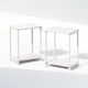 thumbnail image 1 of Juego de burós Furinno Simplistic de 2 niveles con repisa abierta, blanco, 1 of 5