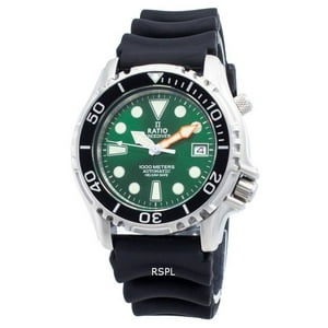 Reloj Ratio Freediver Helium Safe 1000M Stainless Steel Automatic 1066Ke20-33Va-Grn Men'S Watch