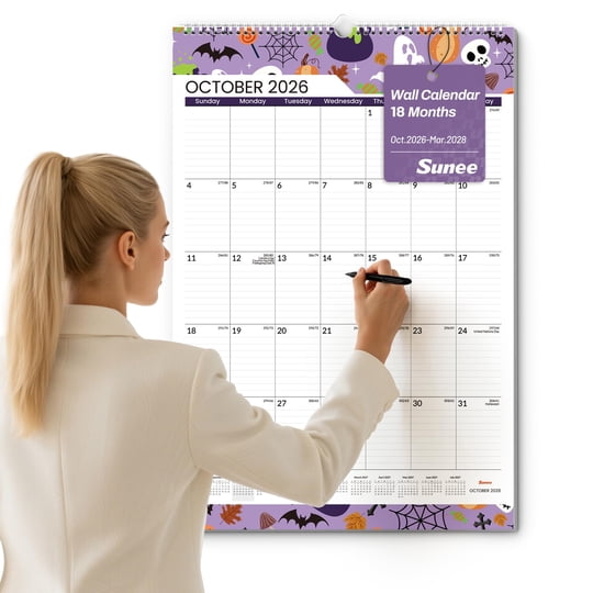 Calendario De Pared Sunee Grande 58 cm 18 meses 2026‑2028