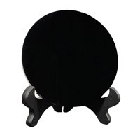 Bothyi - Disco De Obsidiana Negra Disco De Obsidiana Scrying Mirror Para Augury Home Office Decor 12Cm