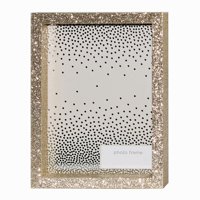 Vgo - Marco Madera Con Brillos Dorado 10X15 Cm