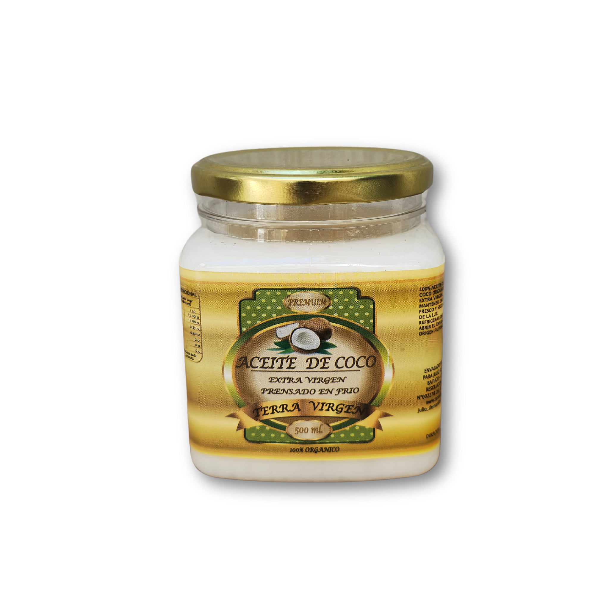 Terravirgen - Aceite De Coco Extra Virgen Terra Virgen 500ml