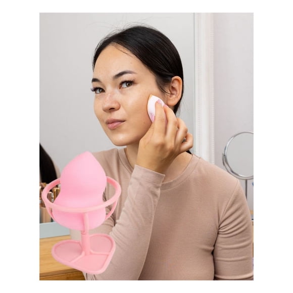 Esponja de maquillaje con base sostenedora