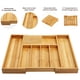 thumbnail image 4 of Organizador de cajones VaeFae para cubiertos de bambú con bloque para cuchillos, 4 of 6
