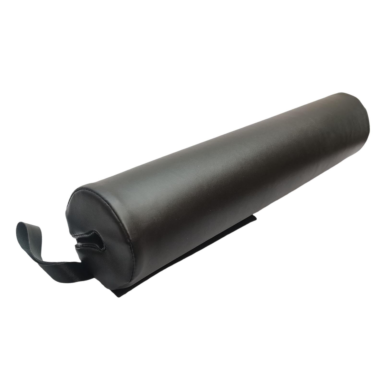Magideal - Almohadilla De Apoyo Para Sentadillas Con Barra De Cuero Sintético Para Press De Banca, Cómoda Almohadilla De Empuje De Cadera Portátil De 43 X 9 Cm, Negro