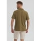 thumbnail image 3 of Polera Hombre Slim Cuello Camisero Verde Militar, 3 of 4